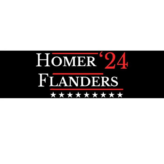 Funny 2024 Election Homer Flanders Funny Election Pairings Bumper Sticker