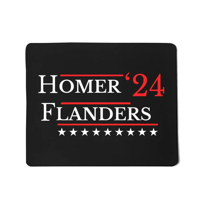 Funny 2024 Election Homer Flanders Funny Election Pairings Mousepad