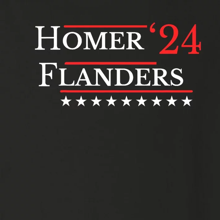 Funny 2024 Election Homer Flanders Funny Election Pairings Toddler Long Sleeve Shirt