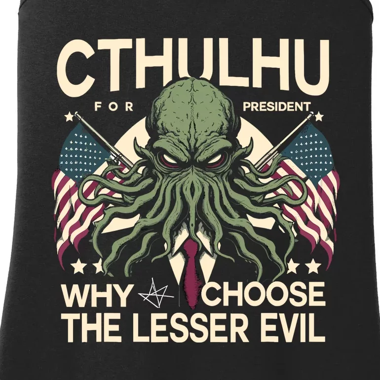 Funny 2024 Elections Cthulhu For President Ladies Essential Tank