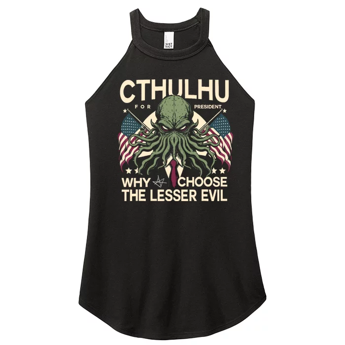 Funny 2024 Elections Cthulhu For President Women’s Perfect Tri Rocker Tank