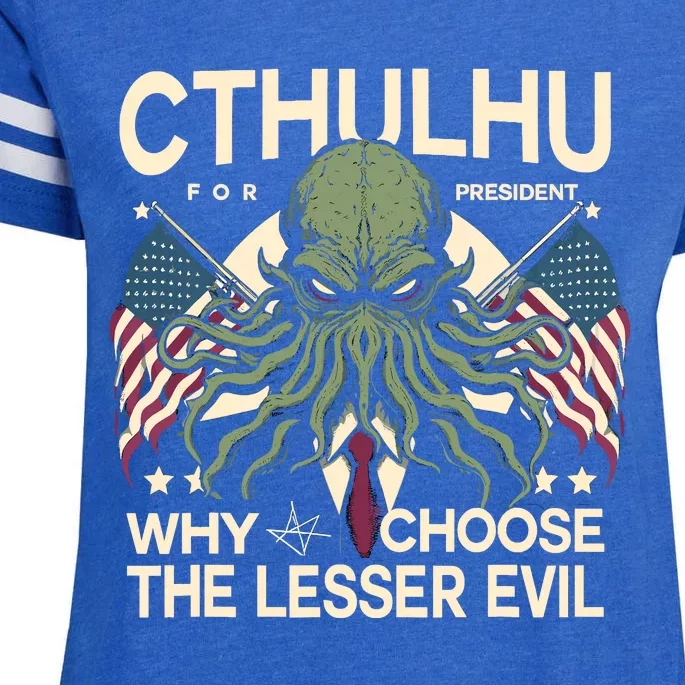 Funny 2024 Elections Cthulhu For President Enza Ladies Jersey Football T-Shirt