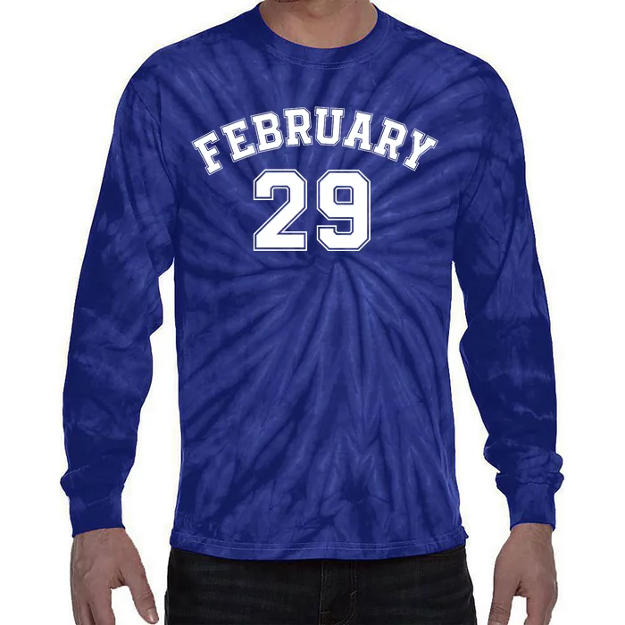 February 29 Forever Young Leap Day Leap Year 02 29 I’M A Leap Year Baby Tie-Dye Long Sleeve Shirt