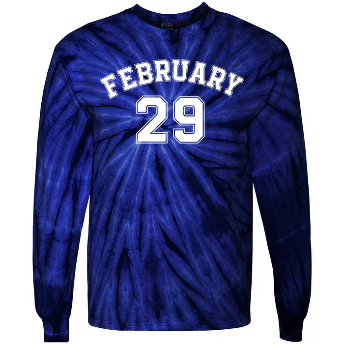 February 29 Forever Young Leap Day Leap Year 02 29 I’M A Leap Year Baby Tie-Dye Long Sleeve Shirt