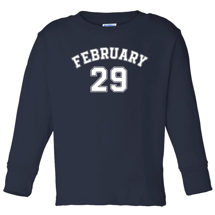 February 29 Forever Young Leap Day Leap Year 02 29 I’M A Leap Year Baby Toddler Long Sleeve Shirt