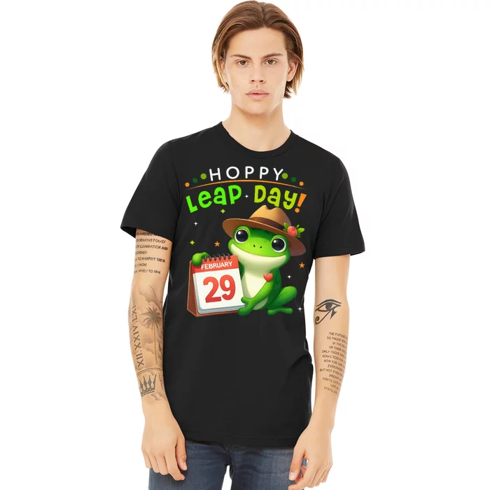 February 29th Funny Frog Leap Day Matching Leap Year 2024 Premium T-Shirt