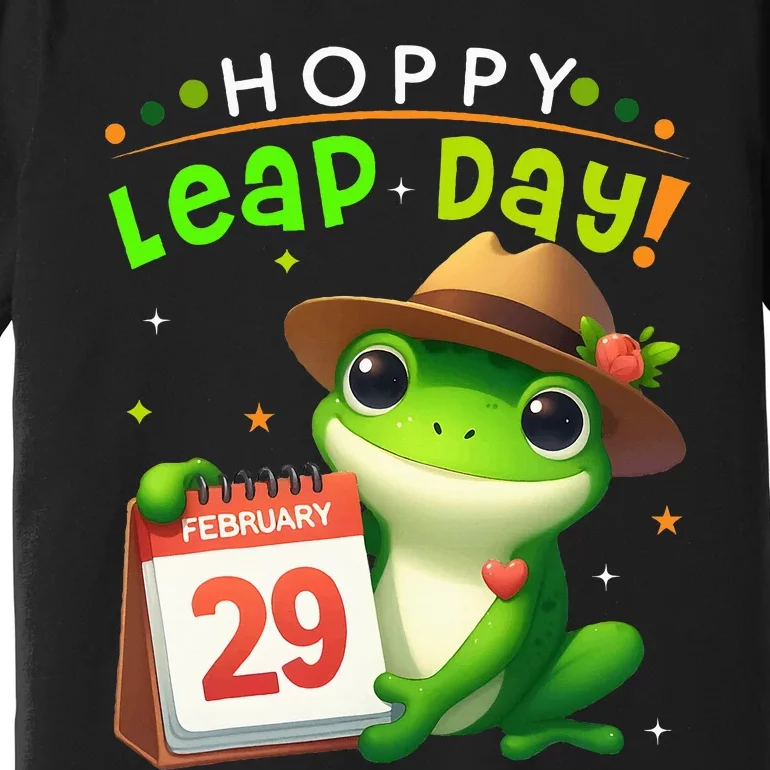 February 29th Funny Frog Leap Day Matching Leap Year 2024 Premium T-Shirt