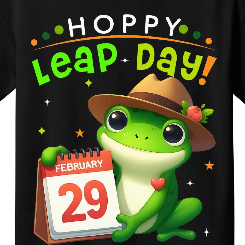 February 29th Funny Frog Leap Day Matching Leap Year 2024 Kids T-Shirt