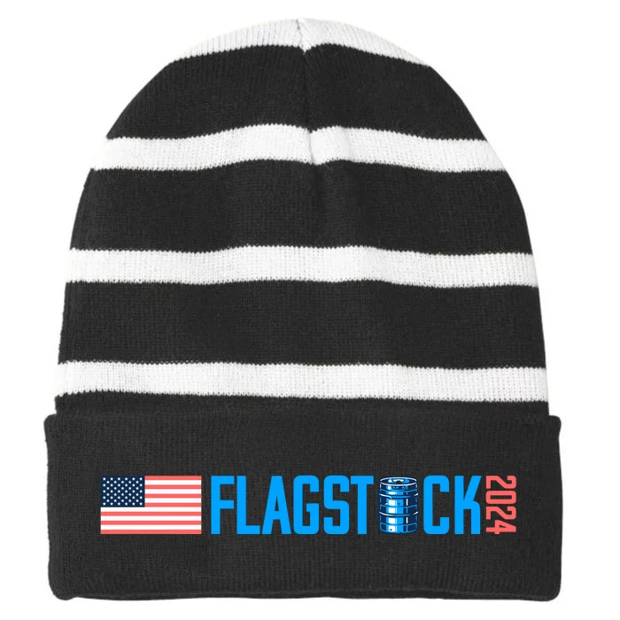 Flagstock 2024 Striped Beanie with Solid Band