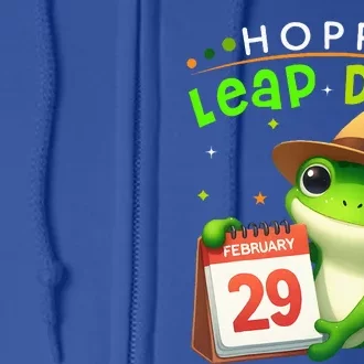 February 29th Funny Frog Leap Day Matching Leap Year 2024 Full Zip Hoodie