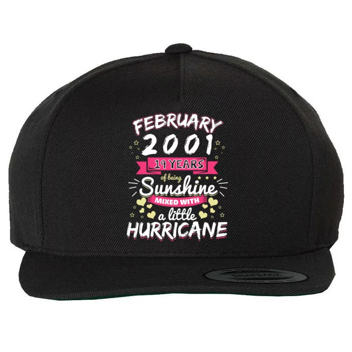 February 2001 Girl 19 Years Being Sunshine Mixed Hurricane Gift Wool Snapback Cap