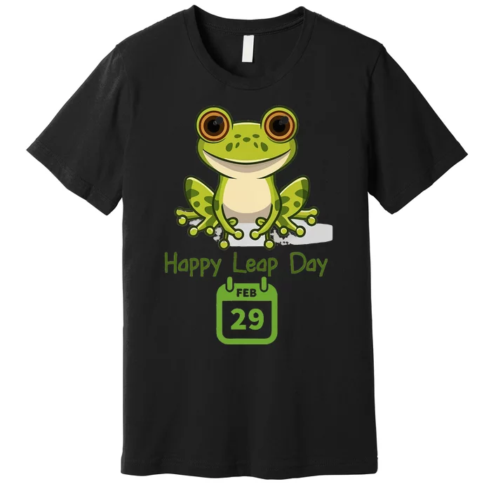 February 29th Leap Day Frog Cute Matching Leap Year 2024 Premium T-Shirt