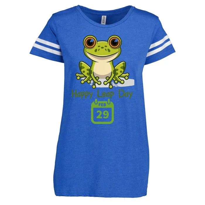 February 29th Leap Day Frog Cute Matching Leap Year 2024 Enza Ladies Jersey Football T-Shirt