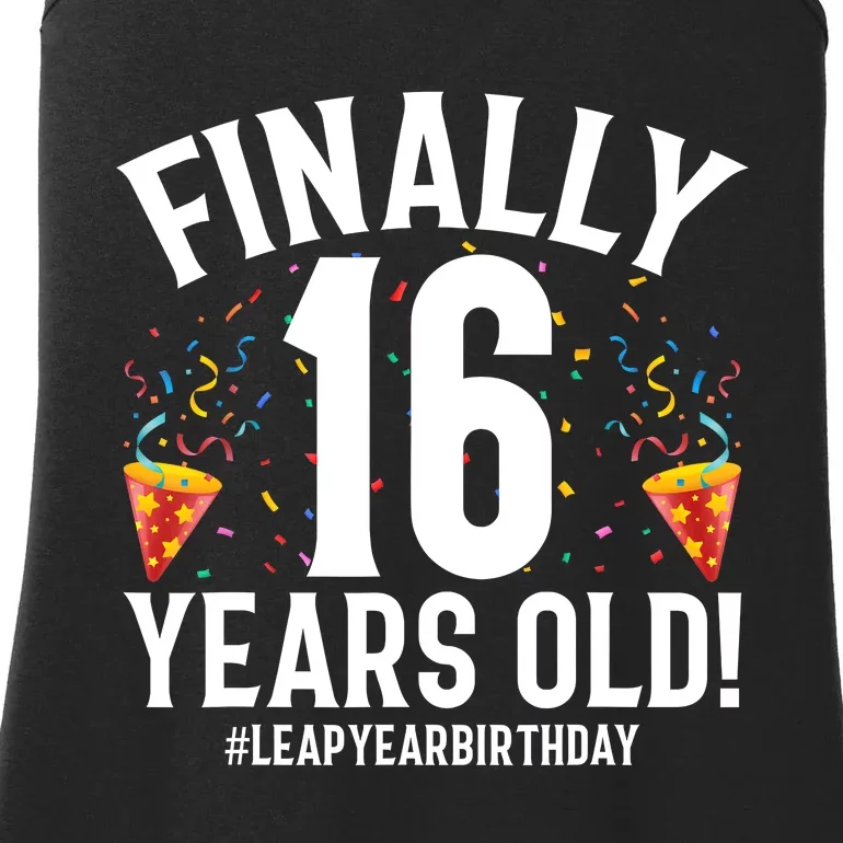 Feb 29th Leap Year 2024 16 Years Old Birthday Party Gifts Ladies Essential Tank