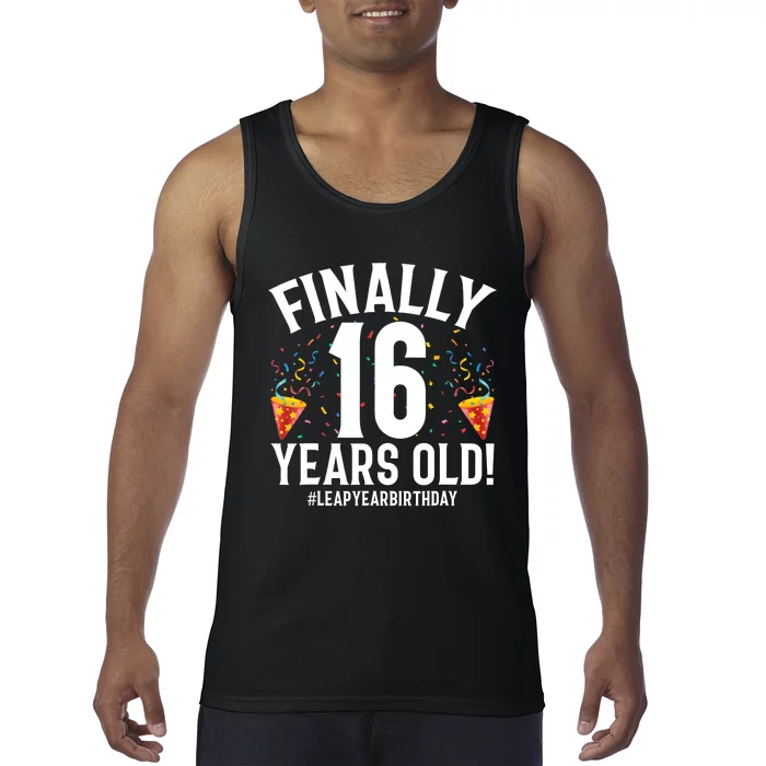 Feb 29th Leap Year 2024 16 Years Old Birthday Party Gifts Tank Top