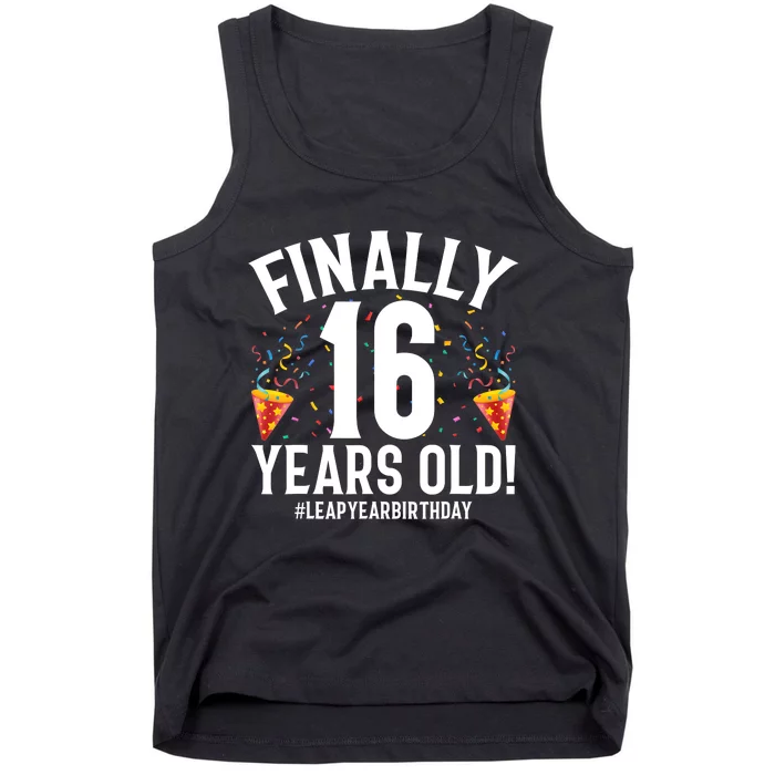 Feb 29th Leap Year 2024 16 Years Old Birthday Party Gifts Tank Top