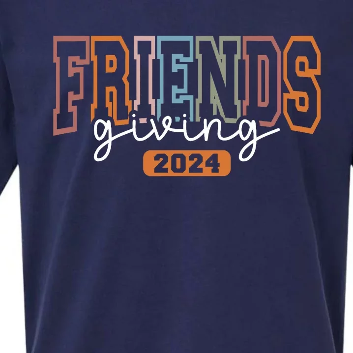 Friendsgiving 2024 Matching Friends Thanksgiving 2024 Sueded Cloud Jersey T-Shirt