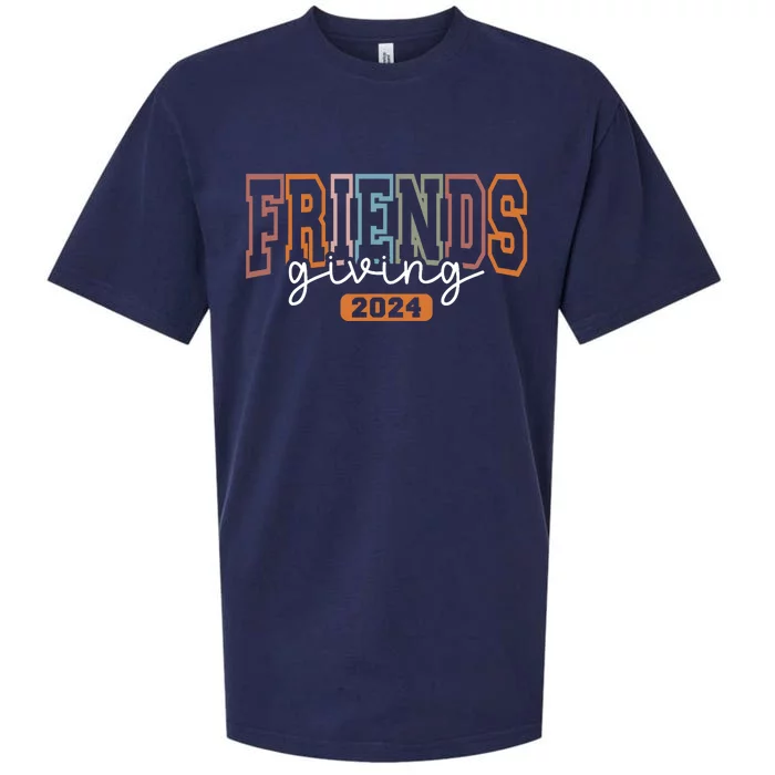 Friendsgiving 2024 Matching Friends Thanksgiving 2024 Sueded Cloud Jersey T-Shirt