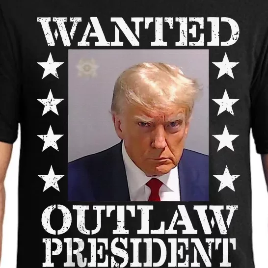 Funny 2024 Outlaw President Mugshot Pajama Set