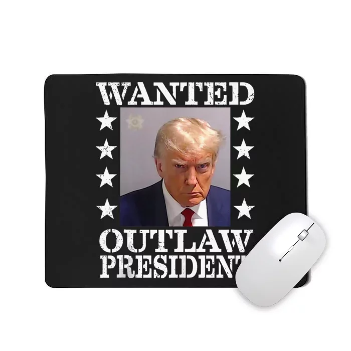 Funny 2024 Outlaw President Mugshot Mousepad