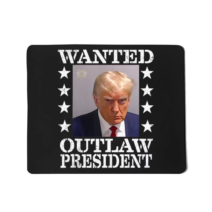 Funny 2024 Outlaw President Mugshot Mousepad