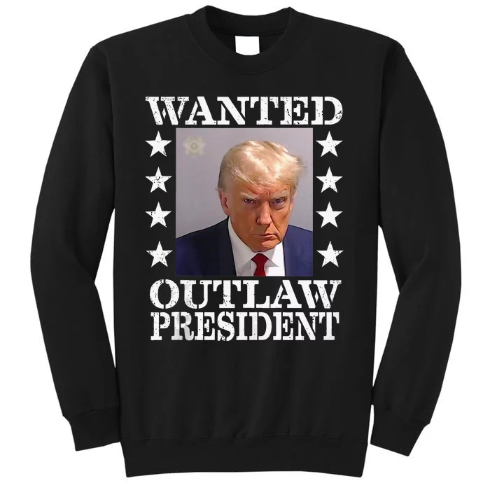 Funny 2024 Outlaw President Mugshot Tall Sweatshirt