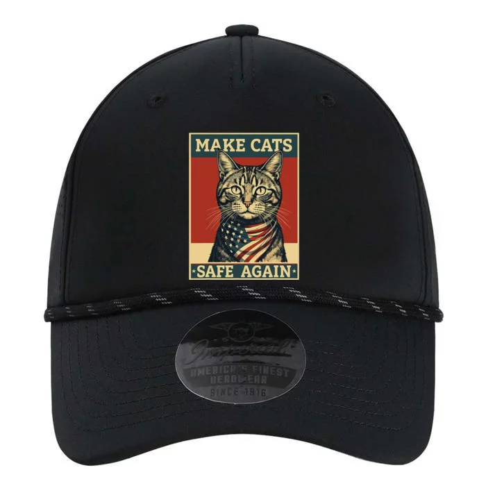 Funny 2024 Presidential Election Make Cats Safe Again Vintage Design Performance The Dyno Cap