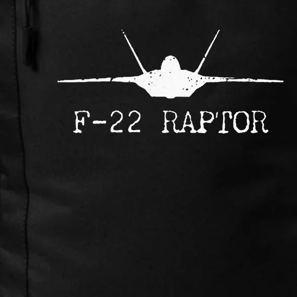 F 22 Raptor Fighter Jet Distressed Silhouette Front And Back Daily Commute Backpack