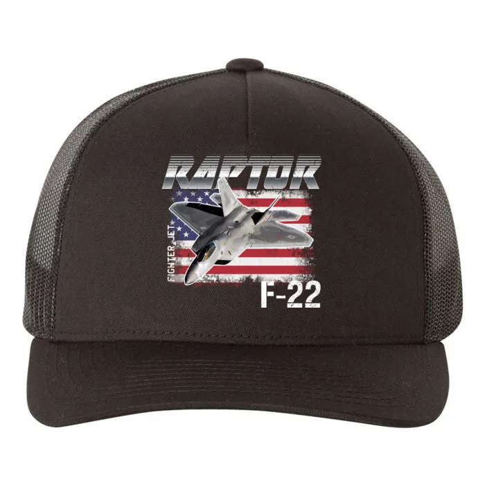 F 22 Raptor Stealth Yupoong Adult 5-Panel Trucker Hat