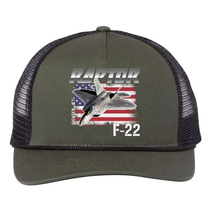 F 22 Raptor Stealth Retro Rope Trucker Hat Cap