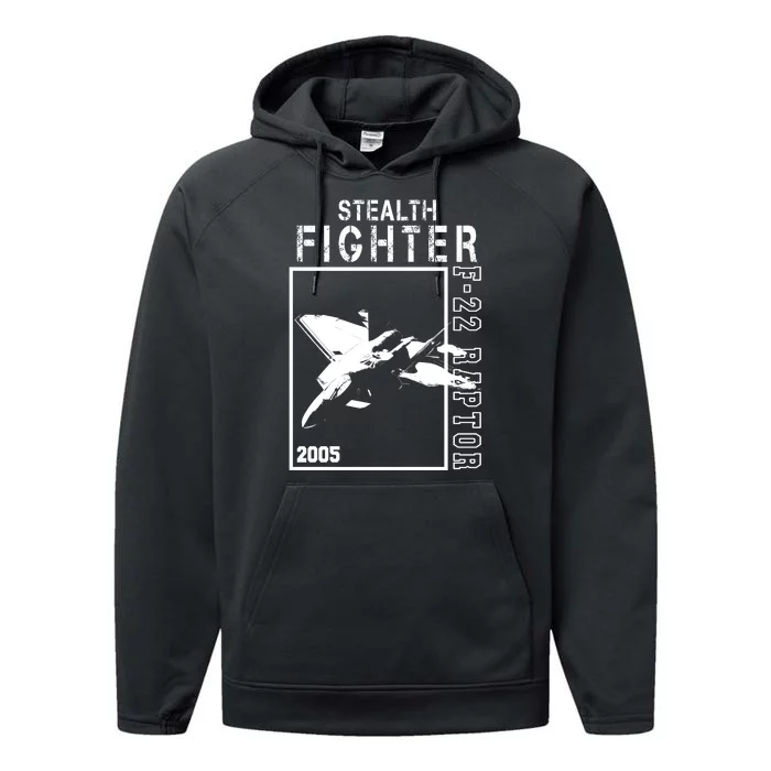 F 22 Raptor Stealth Fighter Performance Fleece Hoodie