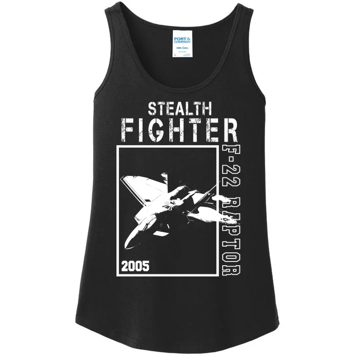 F 22 Raptor Stealth Fighter Ladies Essential Tank