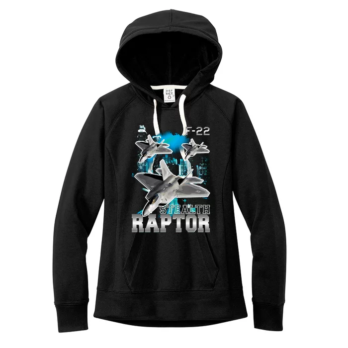 F 22 Raptor Stealth Bootleg Women's Fleece Hoodie