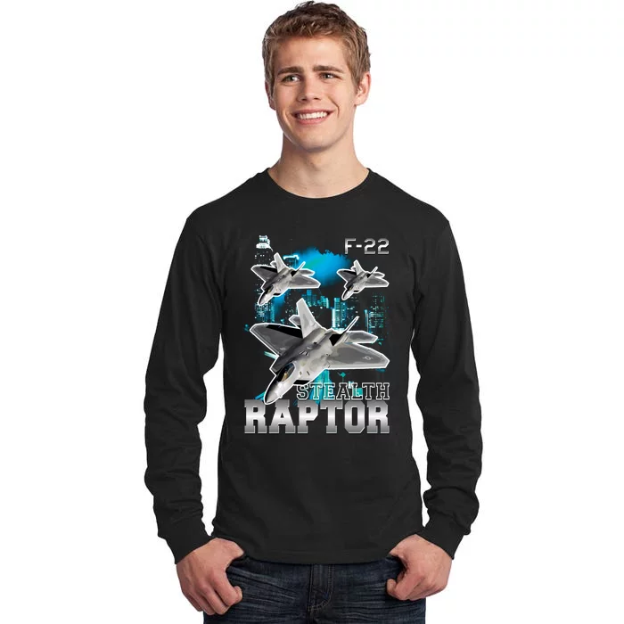 F 22 Raptor Stealth Bootleg Tall Long Sleeve T-Shirt