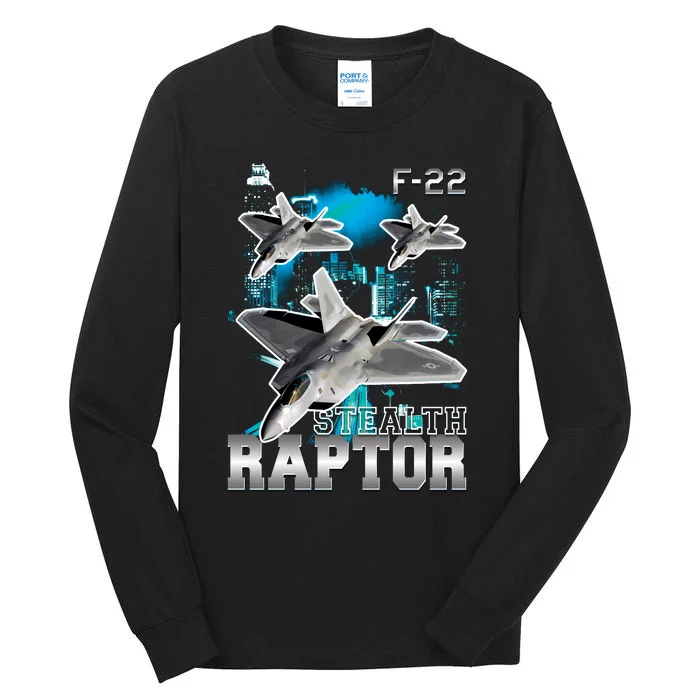 F 22 Raptor Stealth Bootleg Tall Long Sleeve T-Shirt