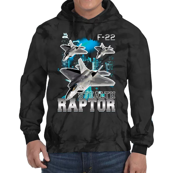 F 22 Raptor Stealth Bootleg Tie Dye Hoodie