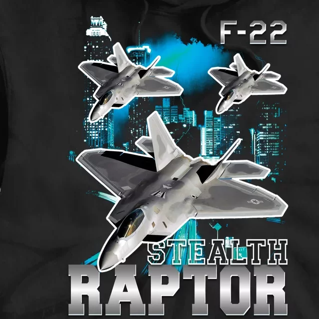 F 22 Raptor Stealth Bootleg Tie Dye Hoodie