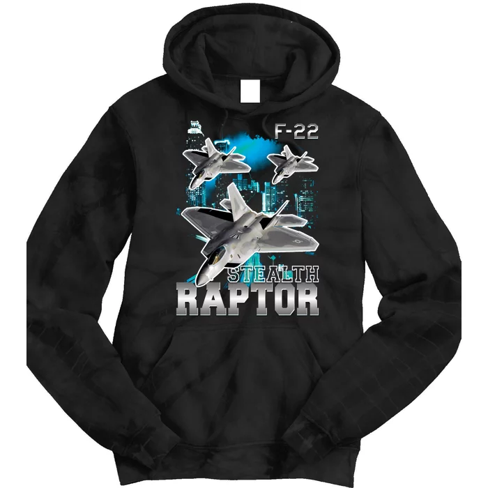 F 22 Raptor Stealth Bootleg Tie Dye Hoodie