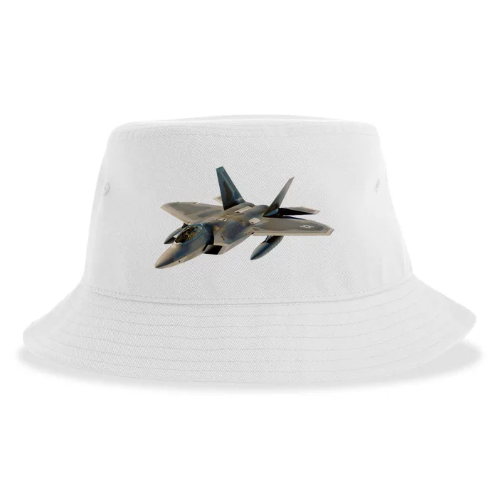 F 22 Raptor Stealth Bootleg Sustainable Bucket Hat