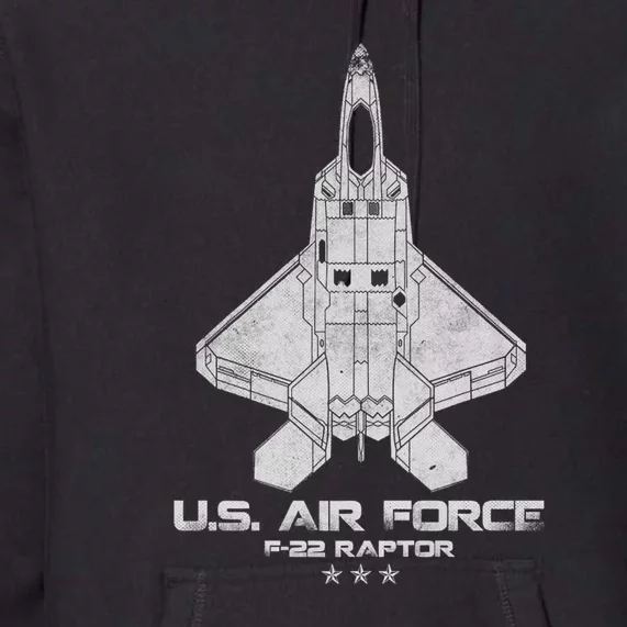 F 22 Raptor Stealth Bootleg Premium Hoodie