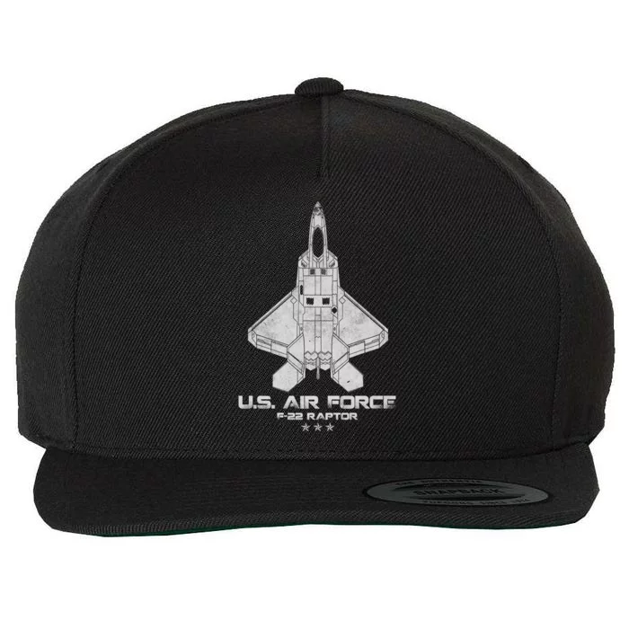 F 22 Raptor Stealth Bootleg Wool Snapback Cap