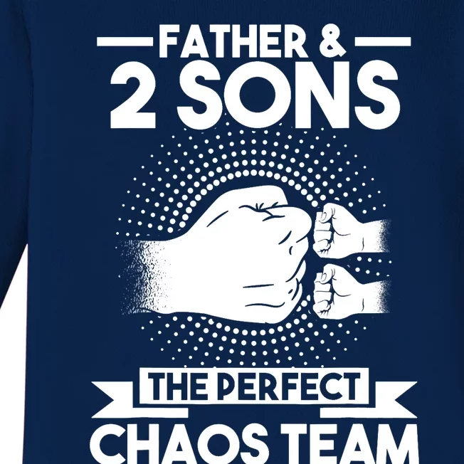 Father & 2 Sons The perfect chaos team Father Baby Long Sleeve Bodysuit