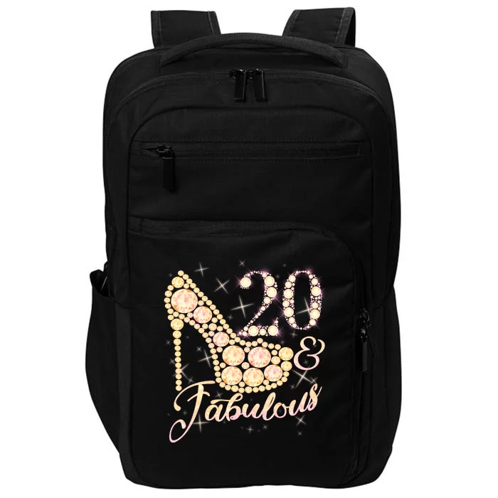 Fabulous & 20 Sparkly Heel 20th Birthday Impact Tech Backpack