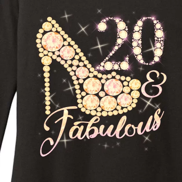 Fabulous & 20 Sparkly Heel 20th Birthday Womens CVC Long Sleeve Shirt