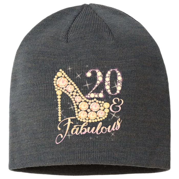 Fabulous & 20 Sparkly Heel 20th Birthday 8 1/2in Sustainable Knit Beanie