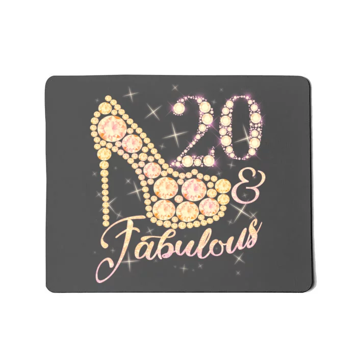 Fabulous & 20 Sparkly Heel 20th Birthday Mousepad