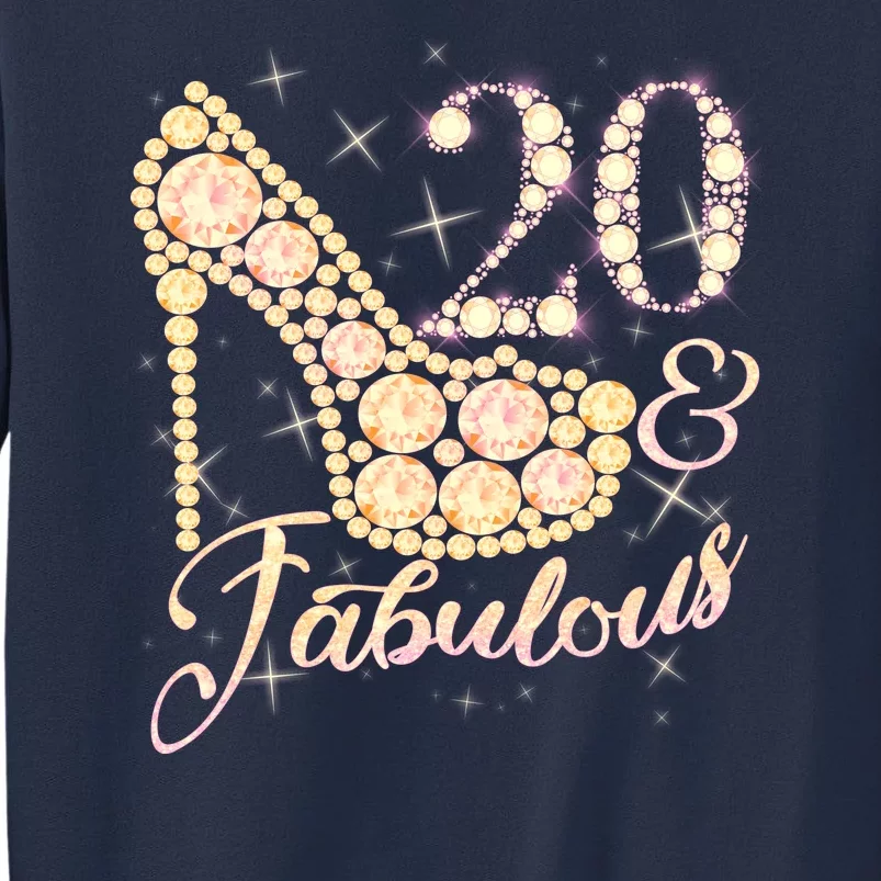 Fabulous & 20 Sparkly Heel 20th Birthday Sweatshirt