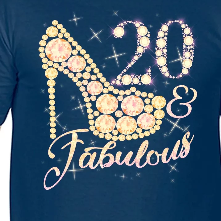 Fabulous & 20 Sparkly Heel 20th Birthday Comfort Colors T-Shirt