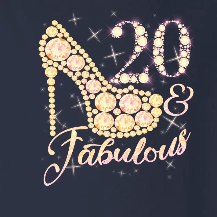 Fabulous & 20 Sparkly Heel 20th Birthday Toddler Long Sleeve Shirt