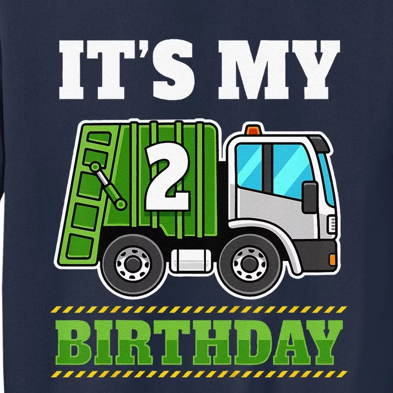 Funny 2 Years Old Garbage Truck 2nd Birthday Party Sweatshirt